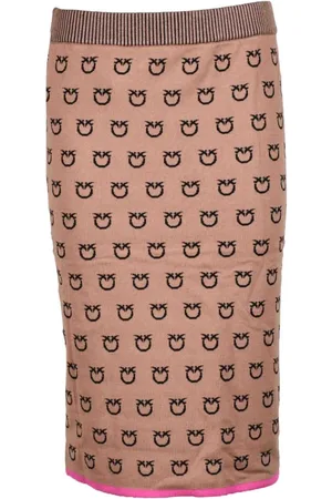 Pinko Nederdel, Dame, Brun, L, Polyester, Nederdel