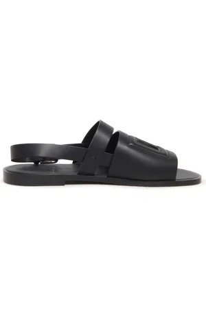 Dolce & Gabbana Sko, Herre, Sort, 43 EU, Sort Sandal Lavet i Italien