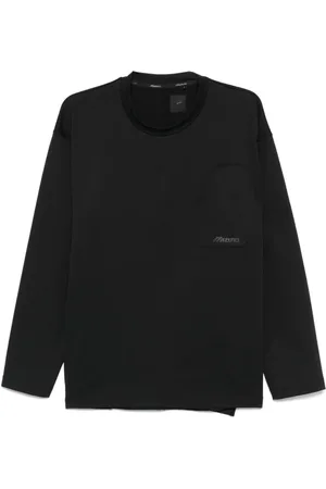 Mizuno Top, Herre, Sort, L, Sort Lomme Rund Hals Langærmet