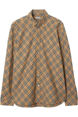 Burberry Skjorte, Herre, , L, Bomuld, Vintage Check-mønstret bomuldsskjorte