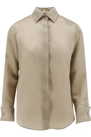 Max Mara Bluser & Skjorter, Dame, Grøn, L, Grønne T-shirts og Polos Silke