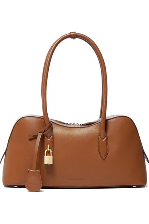 Stella McCartney Taske, Dame, Brun, ONE SIZE, Læder, Brun Læder Tasker med Hængelås Detalje