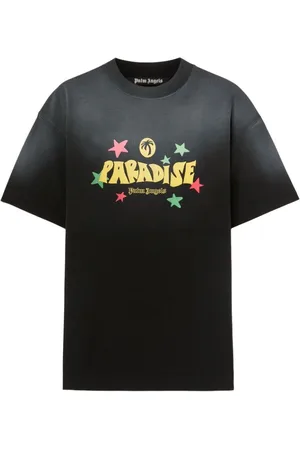 Palm Angels Top, Herre, Sort, L, Bomuld, Crew Neck T-shirt