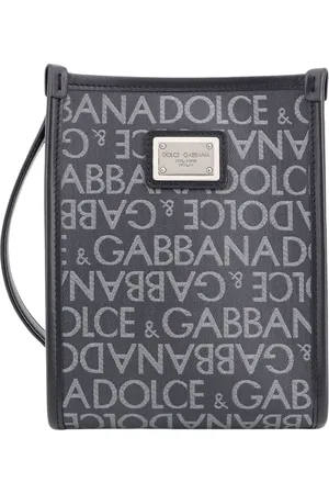 Dolce & Gabbana Taske, Herre, Sort, ONE SIZE, Læder, Sort læderrygsæk med metallogo
