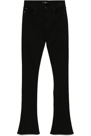 7 for all Mankind Jeans, Dame, Sort, W25, Flared Hem Jeans
