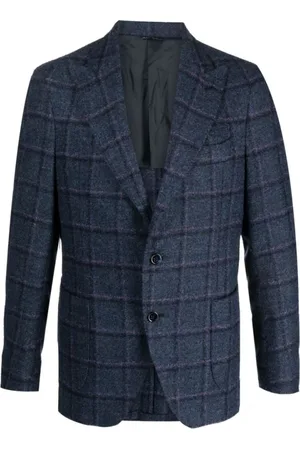 GABO NAPOLI Jakke, Herre, Blå, XL, Uld, Ternmønstret Blazer