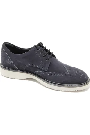 Hogan Sko, Herre, Blå, 41 EU, Denim, Blå Denim Slip-On Derby Sko