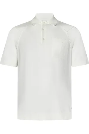C.P. Company Top, Herre, Hvid, XL, Bomuld, Hvid Polo Skjorte med Brystlomme