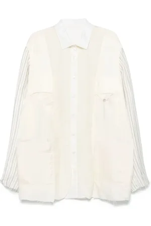 Maison Margiela Skjorte, Herre, , M, Ecru Skjorte med Lommer og Knapper