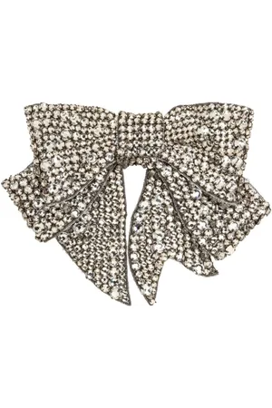 Jennifer Behr Tilbehør, Dame, Grå, ONE SIZE, Satin, Satin Weave Oversize Bow Hårtilbehør