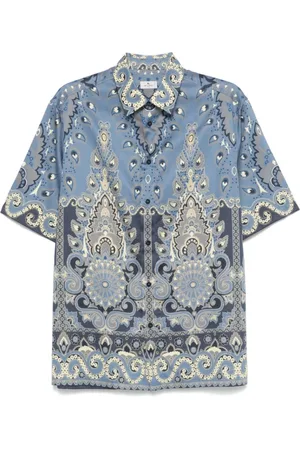 Etro Skjorte, Herre, Flerfarvet, M, Bomuld, Short Sleeve Shirt
