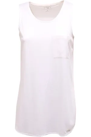 Woolrich Top, Dame, Hvid, S, Bomuld, Silke Mix Ærmeløs Hvid Top