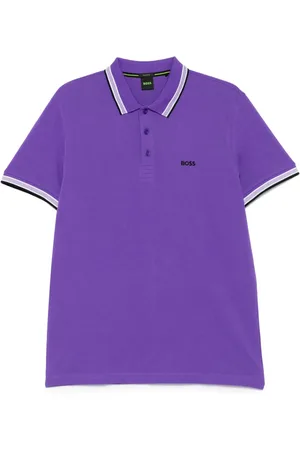 HUGO BOSS Top, Herre, Lilla, 2XL, Polo Bluser