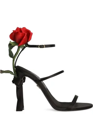 Dolce & Gabbana Sko, Dame, Sort, 37 EU, Sorte Stiletto Hæle Sko med Sløjfedetaljer