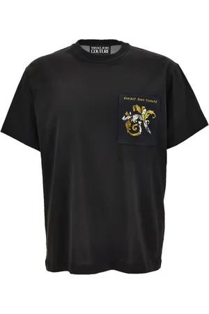 VERSACE Top, Herre, Sort, M, Sort Crew Neck T-shirt