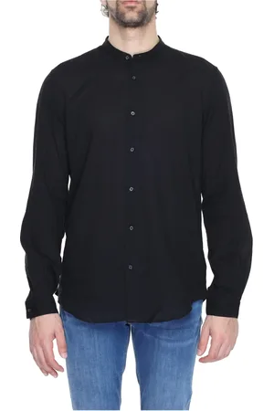 Antony Morato Skjorte, Herre, Sort, 2XL, Bomuld, Herre Langærmet Skjorte Forår/Sommer Kollektion