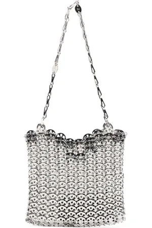 Paco rabanne Taske, Dame, Grå, ONE SIZE, Uld, Sølv Skuldertaske til Kvinder