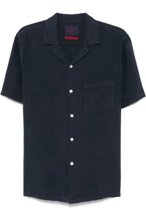Portuguese Flannel Skjorte, Herre, Blå, S, Navy Camp Krave Skjorte