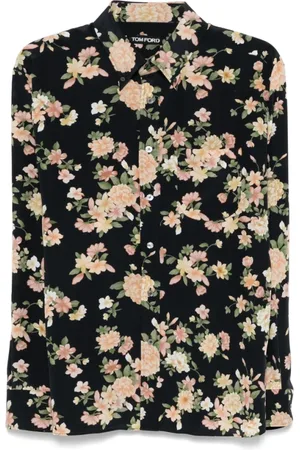 Tom Ford Skjorte, Herre, Sort, 2XL, Sort Button-Down Skjorte med Brystlomme