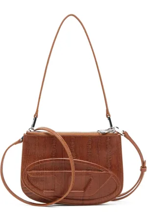 Diesel Taske, Dame, Brun, ONE SIZE, Uld, Beige Almond Top Håndtag Skuldertaske