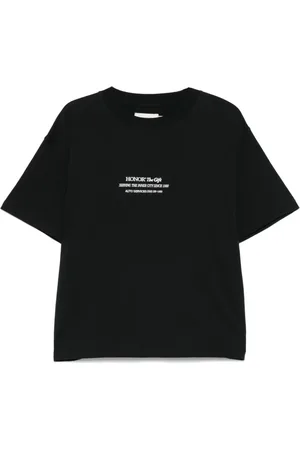 HONOR THE GIFT Top, Herre, Sort, S, Sort Logo Crew Neck T-shirt