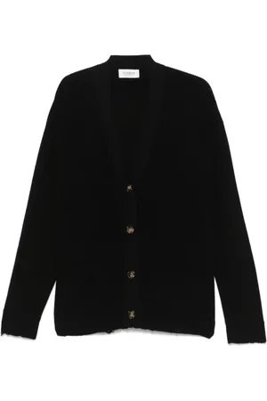 LANEUS Strik, Herre, Sort, S, Sort V-hals sweater med lommer
