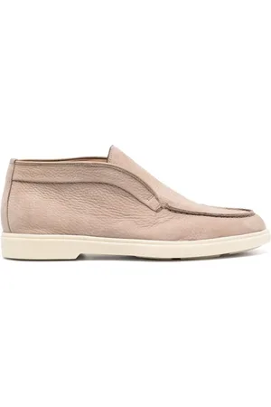 santoni Sko, Dame, Brun, 36 EU, Suede, Taupe Suede Slip-On Sko