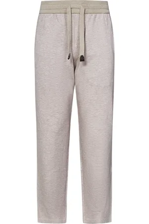 BRIONI Bukser, Herre, , XL, Læder, Sand Melange Snørebåndssweatpants