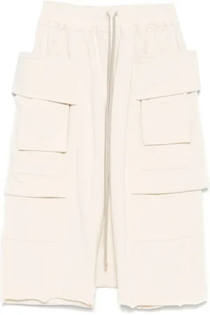 Rick Owens Shorts, Herre, , M, Mørk Skygge Elastisk Snørebåndsbukser