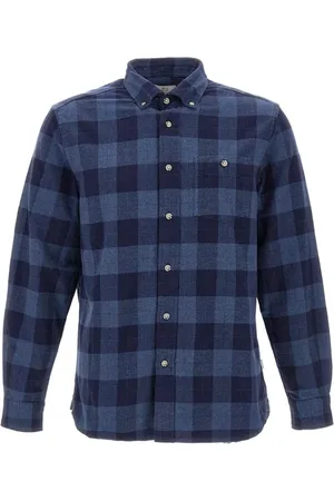 Woolrich Skjorte, Herre, Blå, XL, Bomuld, Herreskjorter i bomuld