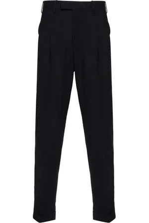 PT Torino Bukser, Herre, Blå, M, Uld, Marineblå Uld Slim Fit Bukser