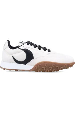 Marine Serre Sko, Herre, Hvid, 43 EU, Læder, Ecru Wave Sneakers Ss25