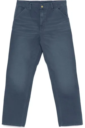 Carhartt Jeans, Herre, Blå, W34, Blå Grå Nyttebukser med Logo