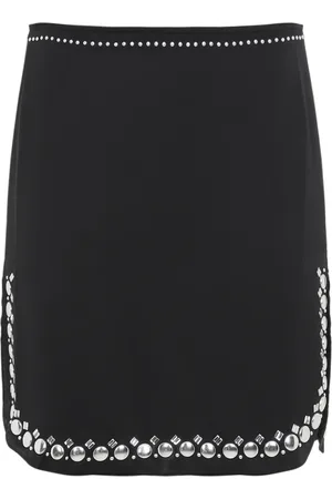Paco rabanne Nederdel, Dame, Sort, XS, Polyester, Sort Nederdel Aw24 Stil
