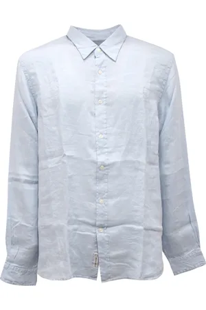 Woolrich Skjorte, Herre, Blå, XL, Linned, Linnedskjorte Bleu Indigo