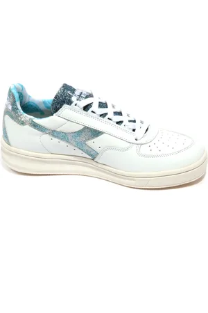 Diadora Sko, Dame, Hvid, 38 1/2 EU, Uld, Glitter Heritage Sko i Sky-Blue