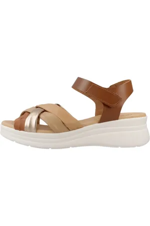 Pitillos Sko, Dame, Brun, 37 EU, Tubulære Kile Sandaler