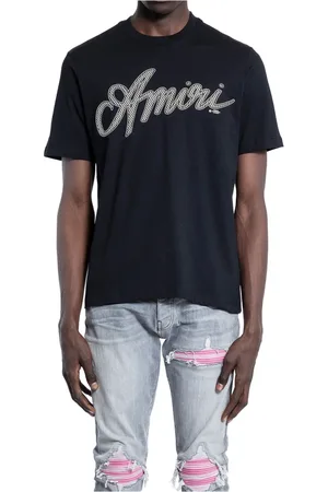 AMIRI Top, Herre, Sort, M, Script Tee