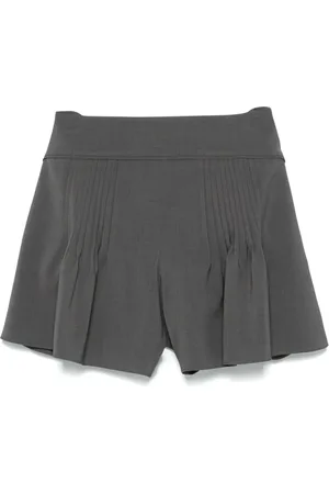 Low Classic Shorts, Dame, Grå, M, Antracitgrå Pintuck Detaljerede Bukser