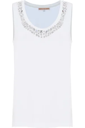 Kocca Top, Dame, Hvid, M, Top i viskose med glitrende detaljer