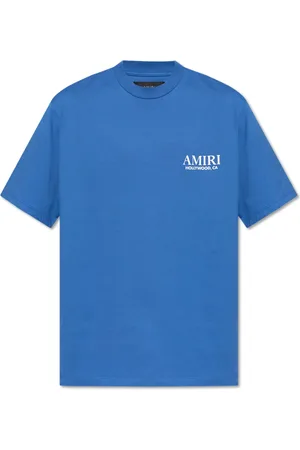 AMIRI Top, Herre, Blå, S, Bomuld, T-shirt med logo