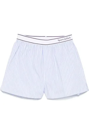 Sporty & Rich Shorts, Dame, Blå, S, Blå Elastisk Talje Sporty Shorts