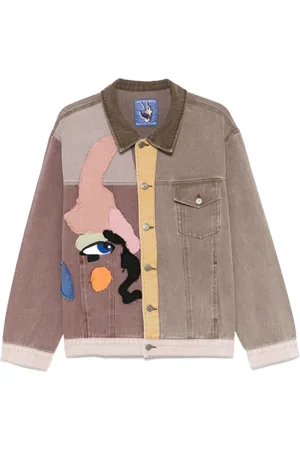 KIDSUPER STUDIOS Jakke, Herre, Brun, S, Denim, Auburn Børn Jakke