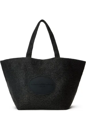 Alexander Wang Taske, Dame, Sort, ONE SIZE, Sort Logo Præget Sløjfe Lukning Taske