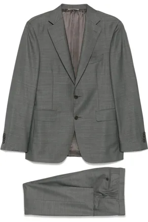 CANALI Jakkesæt, Herre, Grå, XL, Uld, Single Breasted Suit