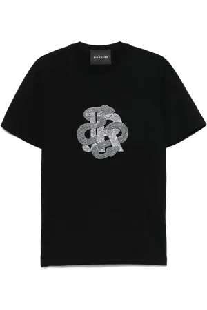 John Richmond Top, Herre, Sort, S, Uld, Stilfuldt Herre T-shirt Sort