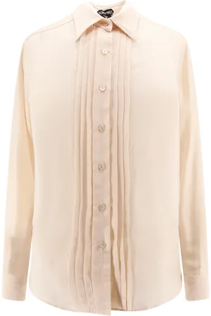 Tom Ford Bluser & Skjorter, Dame, Lyserød, XS, Silke Polo Skjorte