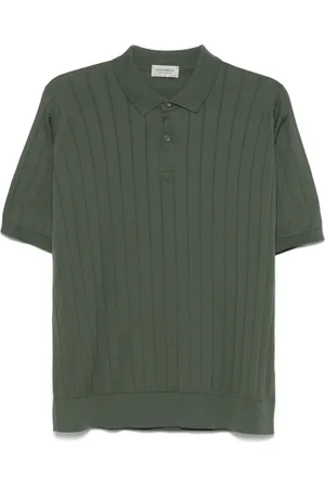 JOHN SMEDLEY Top, Herre, Grøn, S, Fern Polo Sweater