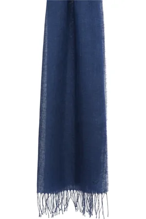 Max Mara Tilbehør, Dame, Blå, ONE SIZE, Uld, Stilfulde tørklæder til weekendture