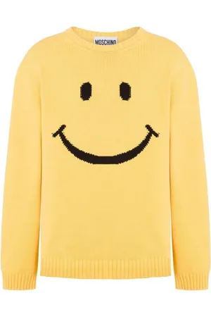 Moschino Strik, Herre, Gul, L, Bomuld, Banana Gul Strik Trøje